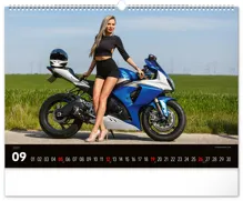 Nástěnný kalendář 2027 Notique Girls & Bikes, 48 x 33 cm (9)