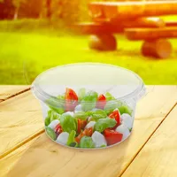 Miska (PP) kulatá průhledná 250 ml + víčko, 5 x 50 sad (2)