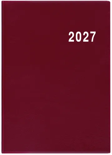 Týdenní diář 2027 Baloušek Ladislav PVC kapesní bordó