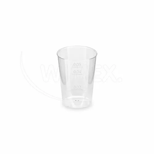 Kelímek krystal PS Ø44mm 2cl/4cl/5cl, 40 ks