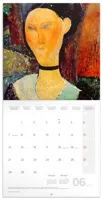 Nástěnný kalendář poznámkový 2027 Notique Amedeo Modigliani, 30 x 30 cm (1)