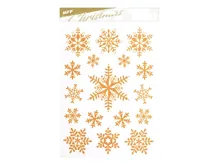 Okenní fólie s glitry MFP Paper 20 × 30 cm - Zlaté vločky a hvězdy mix (4)