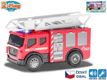 Auto 2-Play Traffic hasiči CZ 14 cm na volný chod se světlem a zvukem na baterie