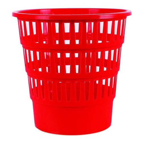 Odpadkový koš Office Products, 16 litrů - červený