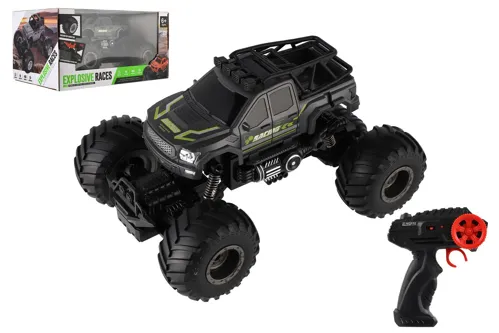 Auto RC pick-up Off road terénní 23 cm, 2,4 GHz se světlem - šedé