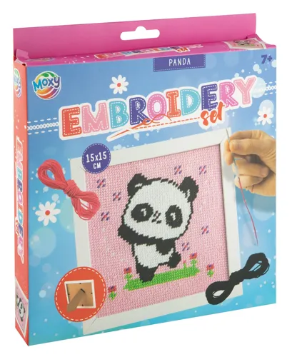 Vyšívání v rámečku 15x15 cm - Panda