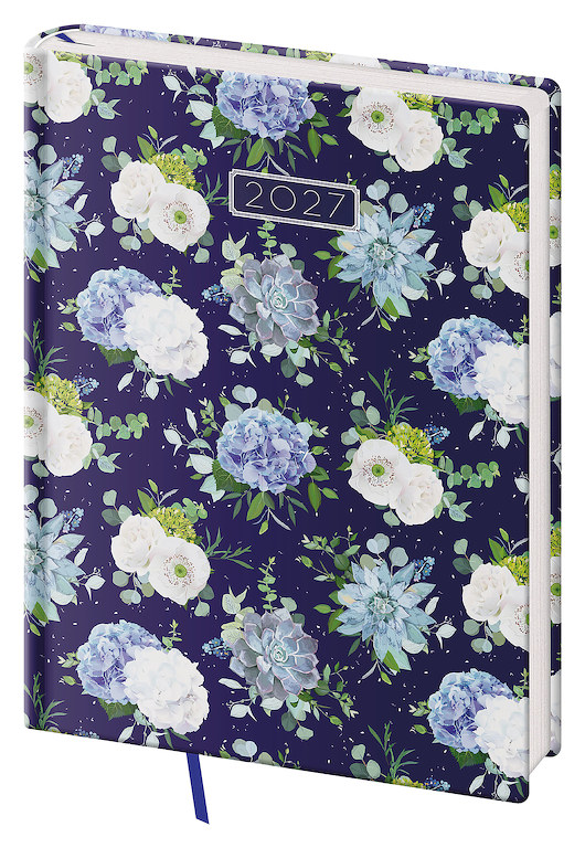 Levně Týdenní diář 2027 Helma B6 Vario Lyra Floral
