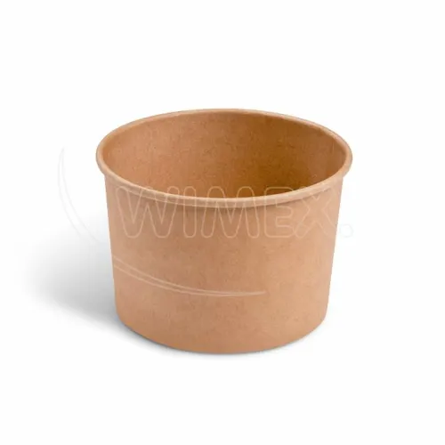 Papírová miska (PAP/PE) kraft Ø 110 mm 475 ml, 50 ks