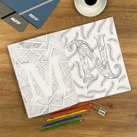 Antistresové omalovánky 210x290mm/32 stran - Úžasná abeceda (1)