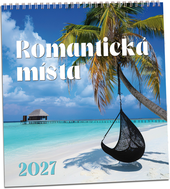 Levně Nástěnný kalendář 2027 Aria Romantická místa