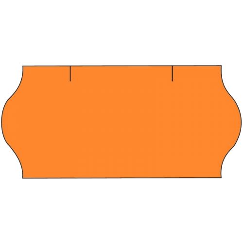 Cenové etikety na kotoučku 26x12 mm CONTACT - signální oranžové, 36ks