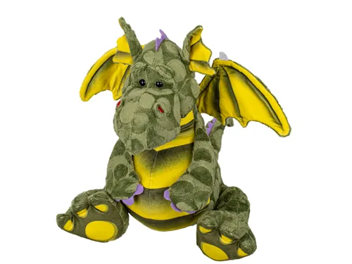 Plyšový drak sedící 23 cm - zelený