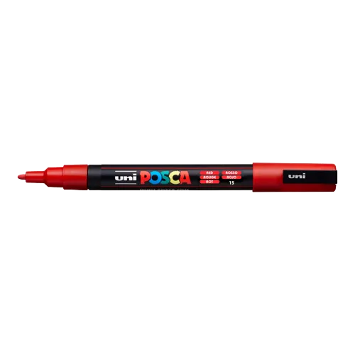 Dekorační popisovač Posca PC-3M, červená (15), 0,9-1,3 mm