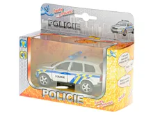 Auto 2-Play Traffic policie CZ kovové 11 cm na zpětné natažení česky mluvící se světlem na baterie (2)