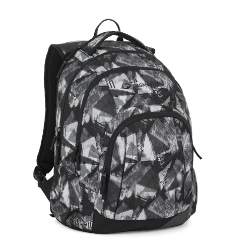 Studentský batoh Bagmaster LINCOLN 26 A ČERNO-BÍLÝ, 3 roky záruka