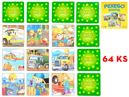 Pexeso Stavitel, 64 karet