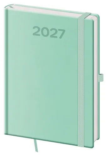 Denní diář 2027 Helma A5 Print Pop světle zelený