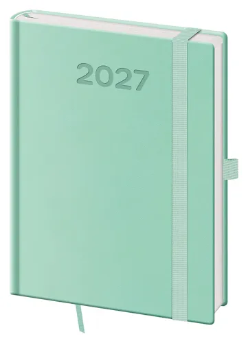 Týdenní diář 2027 Helma B6 Print Pop světle zelený