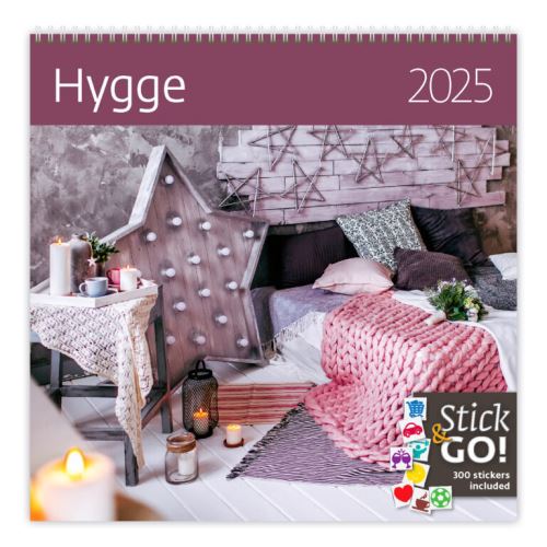 Nástěnný poznámkový kalendář 2025 Helma - Hygge