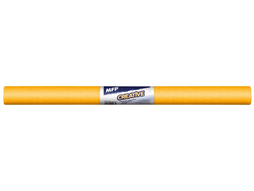 Levně Krepový papír role 50x200cm - oranžový světlý