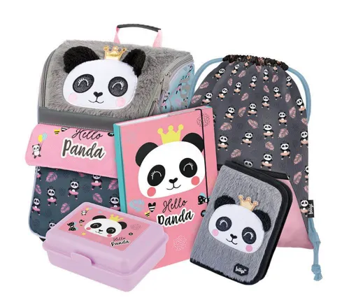 Školní aktovkový set 5-dílný Baagl Zippy Panda