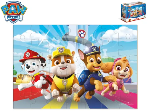 Puzzle 20 × 13 cm čtveřice psů na rampě, 35 dílků - Tlapková patrola
