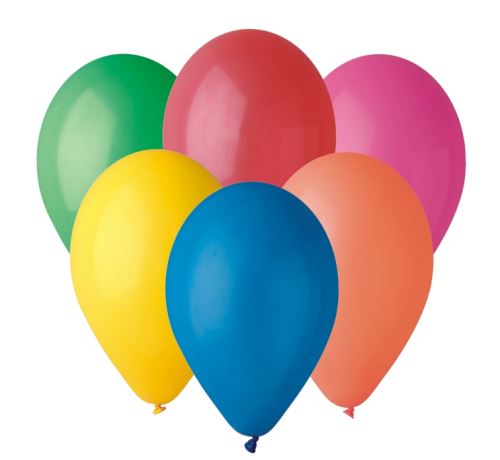 Balónek nafukovací průměr 26cm – mix pastelových barev, 10 ks