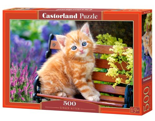 Puzzle Castorland 500 dílků - Kotě na lavičce