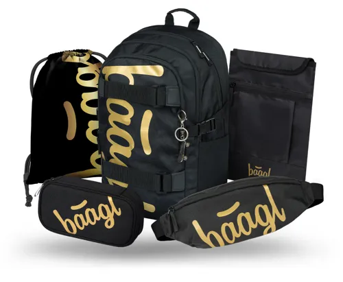 Školní batohový set 5dílný BAAGL Skate Gold