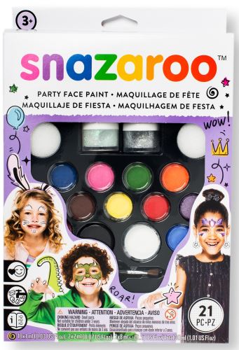 Velká sada barev na obličej Snazaroo Party Pack