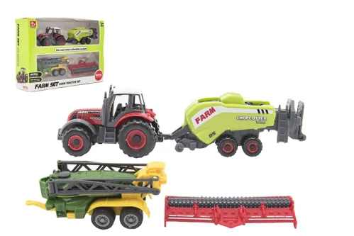 Sada farma traktor s příslušenstvím, 4 ks - mix motivů