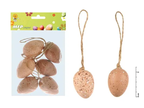 Velikonoční vajíčka plast 6cm/6ks S160083A