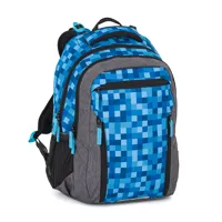 Studentský batohový set Bagmaster PORTO 26 B MODRÉ KOSTIČKY (batoh,pouzdro) (1)