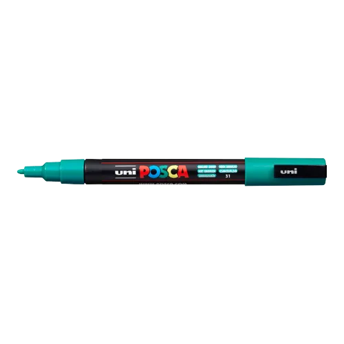 Dekorační popisovač Posca PC-3M, smaragdová (31), 0,9-1,3 mm