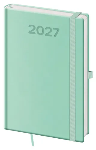 Týdenní diář 2027 Helma A5 Print Pop světle zelený