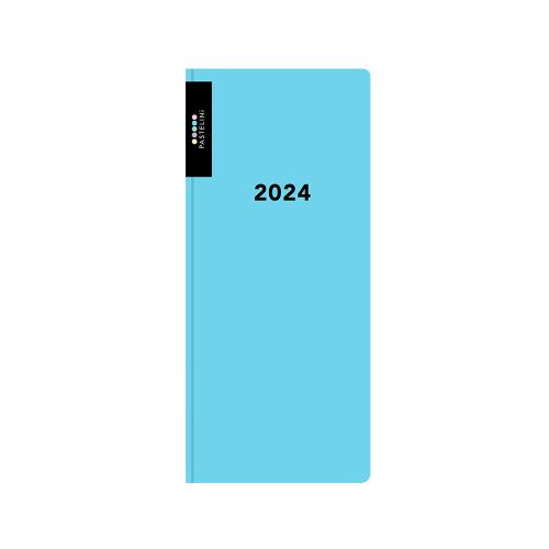 Měsíční diář PVC Karton P+P 2024 - PASTELINI modrá