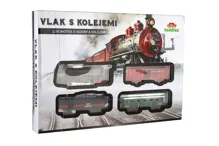 Vlak se 3 vagóny a kolejemi na baterie (1)