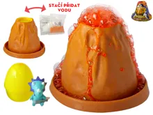 Crazy Dino sopka 10 cm s lávou, vejcem a dinosaurem