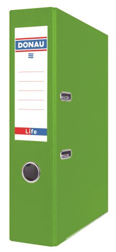 Pákový pořadač DONAU LIFE, A4/75 mm, karton, neonově zelený