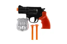 Pistole policejní 15 cm s odznakem a 2 přísavkami (2)