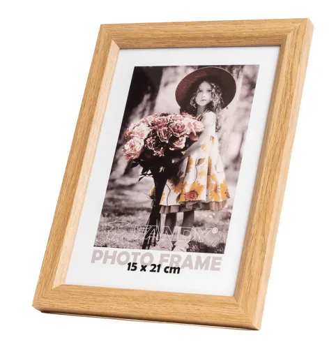 Fotorámeček dřevěný Bevel 2 15x21 - hnědý