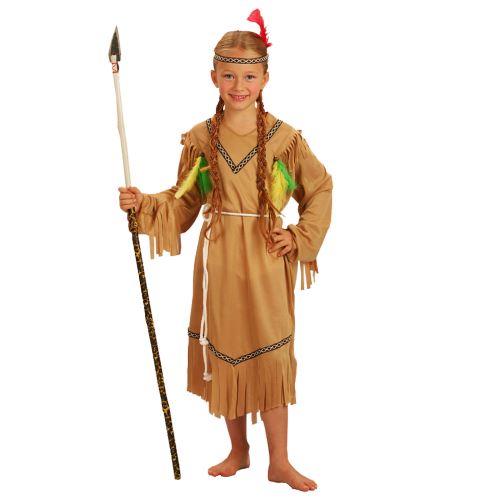 Dětský kostým indiánka s čelenkou, e-obal, vel. M