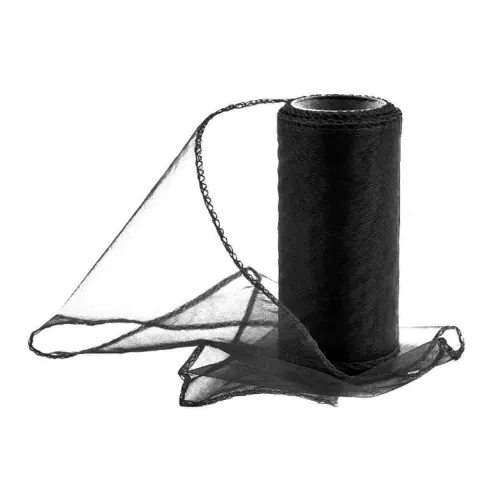 Organza 12cm/10y černá 080