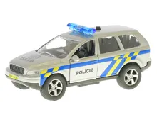 Auto 2-Play Traffic policie CZ kovové 11 cm na zpětné natažení česky mluvící se světlem na baterie (1)