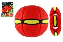DiskMíč - Hoď disk, chyť míč! 22 cm - červený