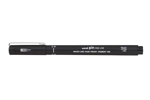 Kreslící liner UNI PIN08-200, 0,8 mm, černý