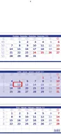 Nástěnný kalendář 2027 Helma tříměsíční skládaný modrý (1)