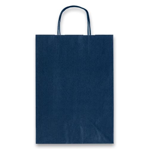 Papírová taška Allegra modrá 16x8x21 cm velikost XS - kroucené papírové ucho