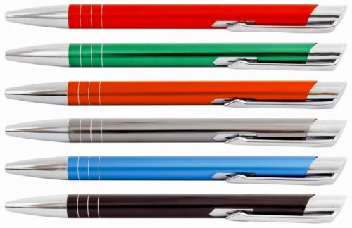 Kuličkové pero kovové Mooi - mix barev