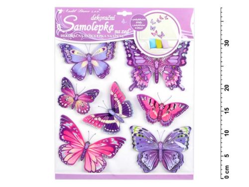 Samolepící dekorace 10162 motýli fialoví 30,5x30,5 cm
